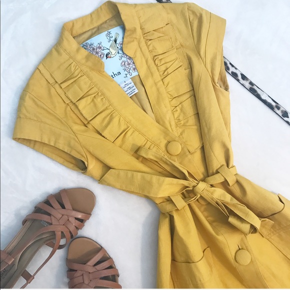 Anthropologie Jackets & Blazers - Anthropologie Tabitha Mustard Jacket